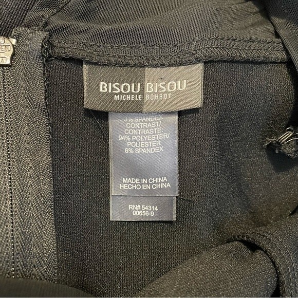 Bisou Bisou Sleeveless Peplum Waist Sweetheart Neckline Black Dress Size 10 - Picture 6 of 8